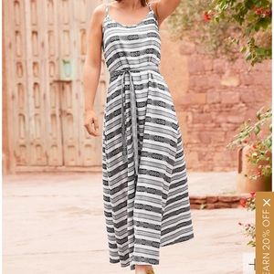 Striped Maxi Dress in Black and White